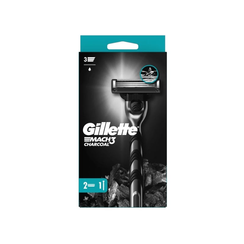 Holicí strojek Mach3 Charcoal + Gillette - 2 hlavice Holicí strojek Mach3 Charcoal + Gillette - 2 hlavice