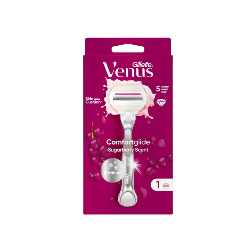 Holicí strojek Venus Platinum Comfortglide Sugarberry + Gillette - 1 hlavice