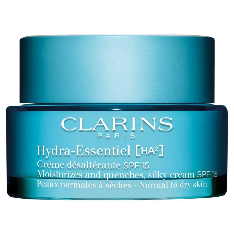 Hydratační denní krém pro normální až suchou pleť SPF 15 Hydra Essentiel (Moisturizes and Quenches Silky Cream) Clarins - 50 ml Hydratační denní krém pro normální až suchou pleť SPF 15 Hydra Essentiel (Moisturizes and Quenches Silky Cream) Clarins - 50 ml