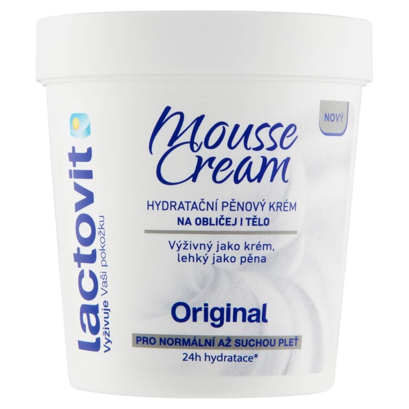 Hydratační pěnový krém na obličej i tělo Original Mousse Cream Lactovit - 250 ml Hydratační pěnový krém na obličej i tělo Original Mousse Cream Lactovit - 250 ml