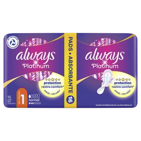 Hygienické vložky Ultra Platinum Normal Duo Always - 16 ks