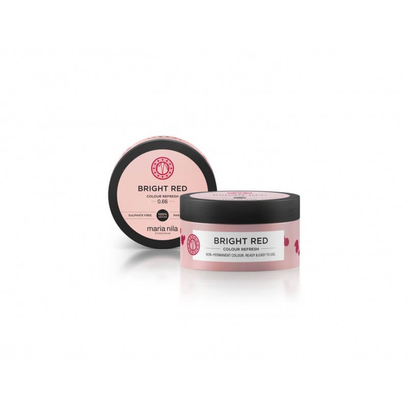 Jemná vyživující maska bez permanentních barevných pigmentů 0.66 Bright Red (Colour Refresh Mask) Maria Nila - 100 ml Jemná vyživující maska bez permanentních barevných pigmentů 0.66 Bright Red (Colour Refresh Mask) Maria Nila - 100 ml