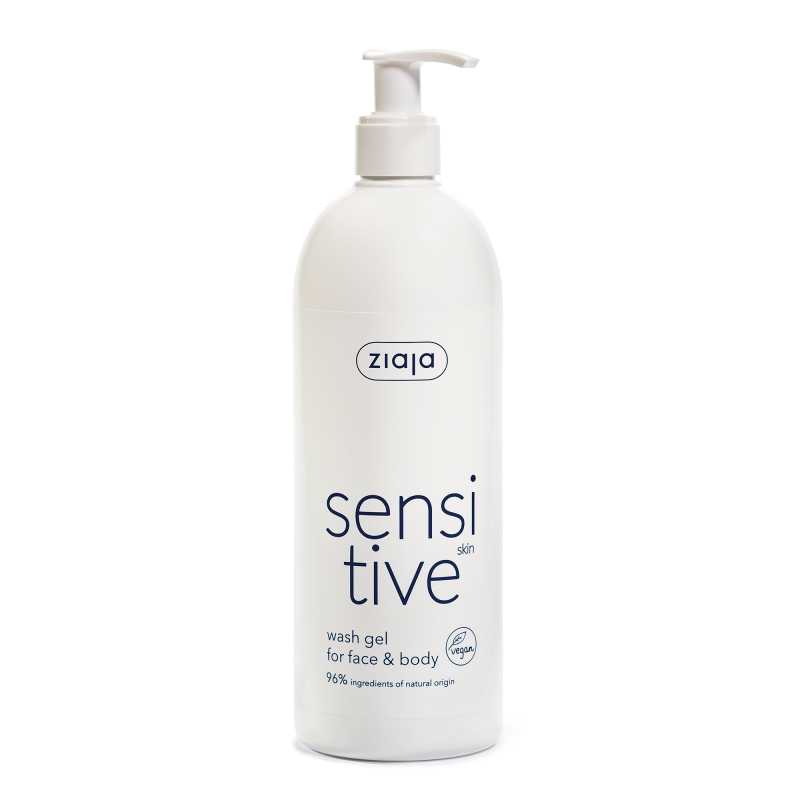 Krémový mycí gel na obličej a tělo Sensitive (Face & Body Wash Gel) Ziaja - 400 ml