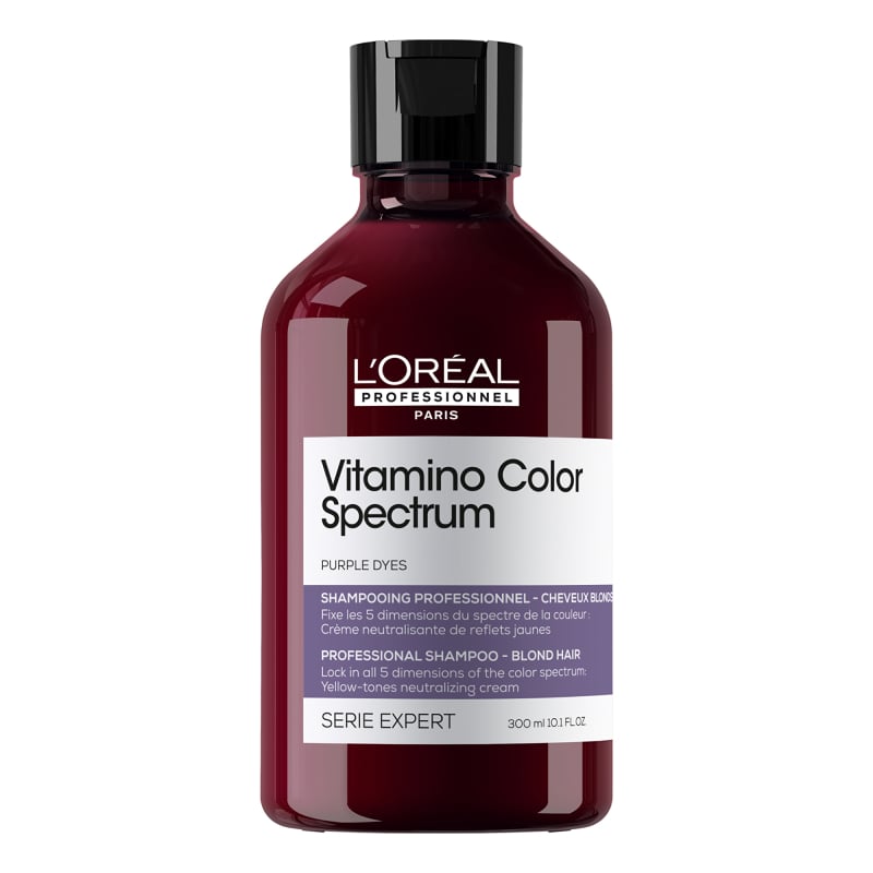 Neutralizační šampon pro blond vlasy Vitamino Color Spectrum Purple Dyes (Professional Shampoo) L'Oréal Professionnel - 300 ml Neutralizační šampon pro blond vlasy Vitamino Color Spectrum Purple Dyes (Professional Shampoo) L'Oréal Professionnel - 300 ml