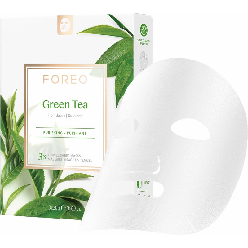 Očišťující plátýnková maska pro smíšenou pleť Green Tea (Purifying Sheet Mask) FOREO - 3 x 20 g Očišťující plátýnková maska pro smíšenou pleť Green Tea (Purifying Sheet Mask) FOREO - 3 x 20 g