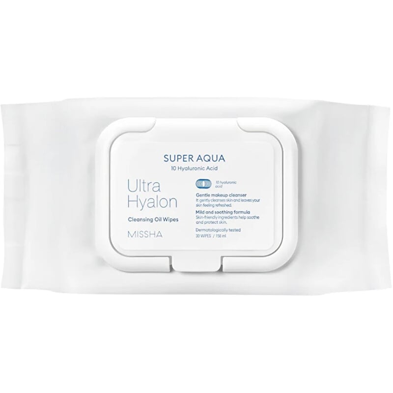 Odličovací pleťové ubrousky Super Aqua Ultra Hyalon (Cleansing Oil Wipes) Missha / Varianta: 30 ks - 30 ks Odličovací pleťové ubrousky Super Aqua Ultra Hyalon (Cleansing Oil Wipes) Missha / Varianta: 30 ks - 30 ks