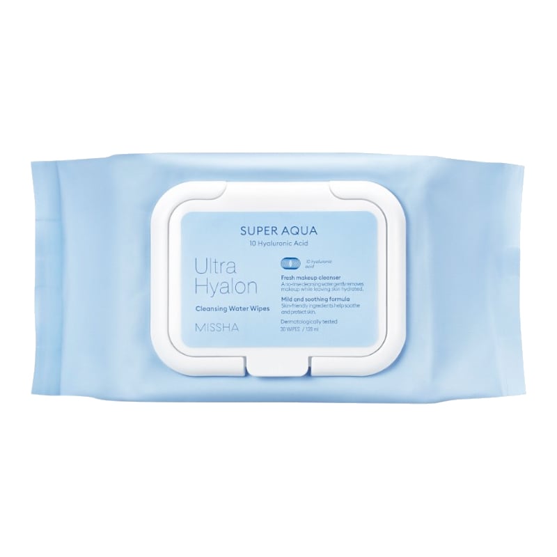 Odličovací pleťové ubrousky Super Aqua Ultra Hyalon (Cleansing Water Tissue) Missha - 30 ks Odličovací pleťové ubrousky Super Aqua Ultra Hyalon (Cleansing Water Tissue) Missha - 30 ks