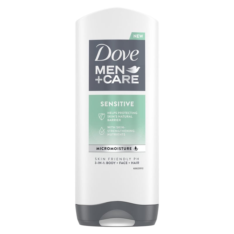 Pánský sprchový gel na tělo, obličej a vlasy Men+Care Sensitive (3 in 1 Shower Gel) Dove - 400 ml Pánský sprchový gel na tělo, obličej a vlasy Men+Care Sensitive (3 in 1 Shower Gel) Dove - 400 ml