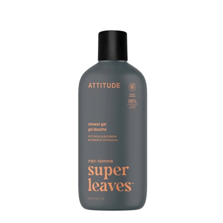 Pánský sprchový gel Super Leaves Patchouli & Bourbon (Shower Gel) Attitude - 415 ml