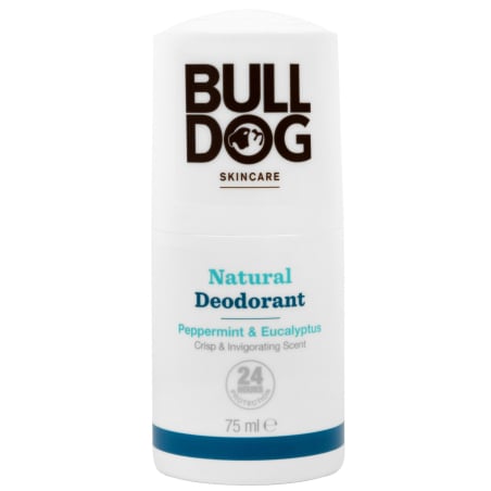 Přírodní kuličkový deodorant (Natural Deodorant Peppermint & Eucalyptus Crisp & Invigorating Scent) Bulldog - 75 ml