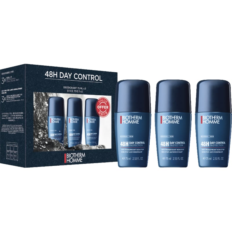 Sada kuličkových deodorantů 48H Day Control Trio Biotherm - 3 x 75 ml Sada kuličkových deodorantů 48H Day Control Trio Biotherm - 3 x 75 ml