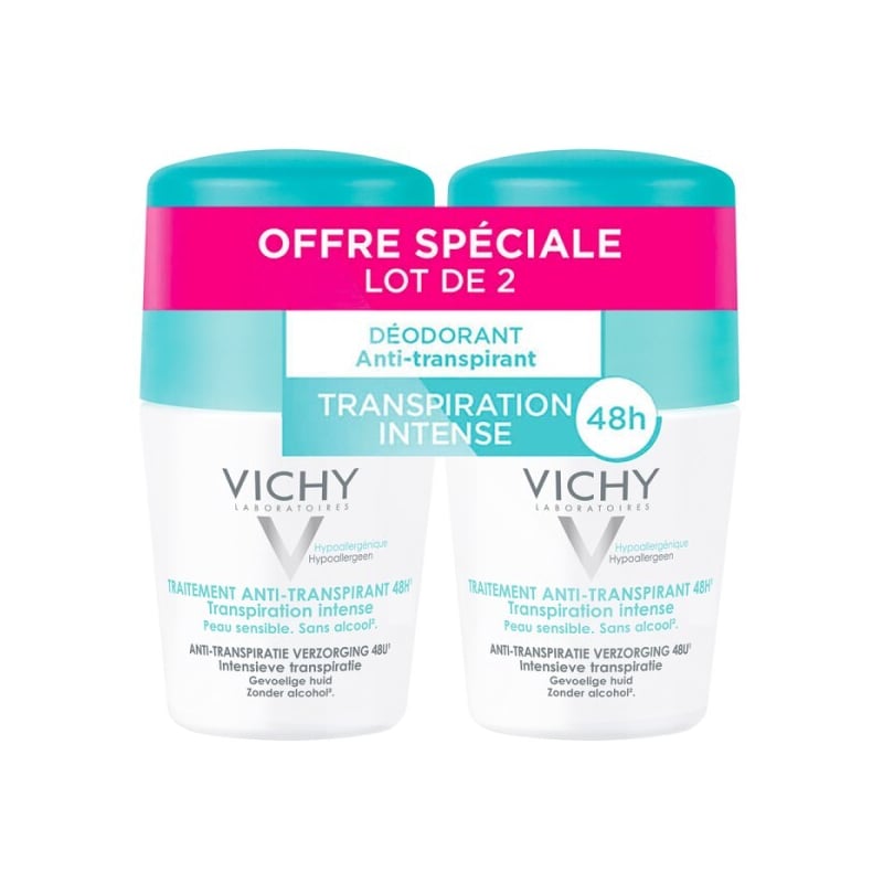 Sada kuličkových deodorantů proti nadměrnému pocení Vichy - 2 x 50 ml Sada kuličkových deodorantů proti nadměrnému pocení Vichy - 2 x 50 ml