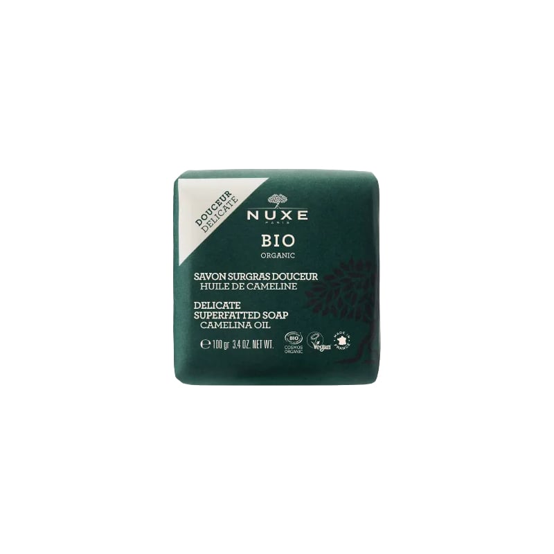 Tuhé mýdlo na obličej a tělo Bio Organic Delicate (Superfatted Soap) Nuxe - 100 g Tuhé mýdlo na obličej a tělo Bio Organic Delicate (Superfatted Soap) Nuxe - 100 g