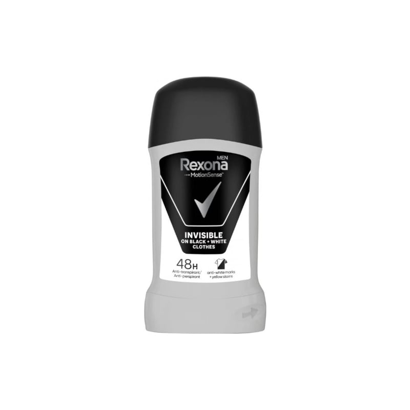 Tuhý deodorant Men Motionsense Invisible Black+White Rexona - 50 ml Tuhý deodorant Men Motionsense Invisible Black+White Rexona - 50 ml