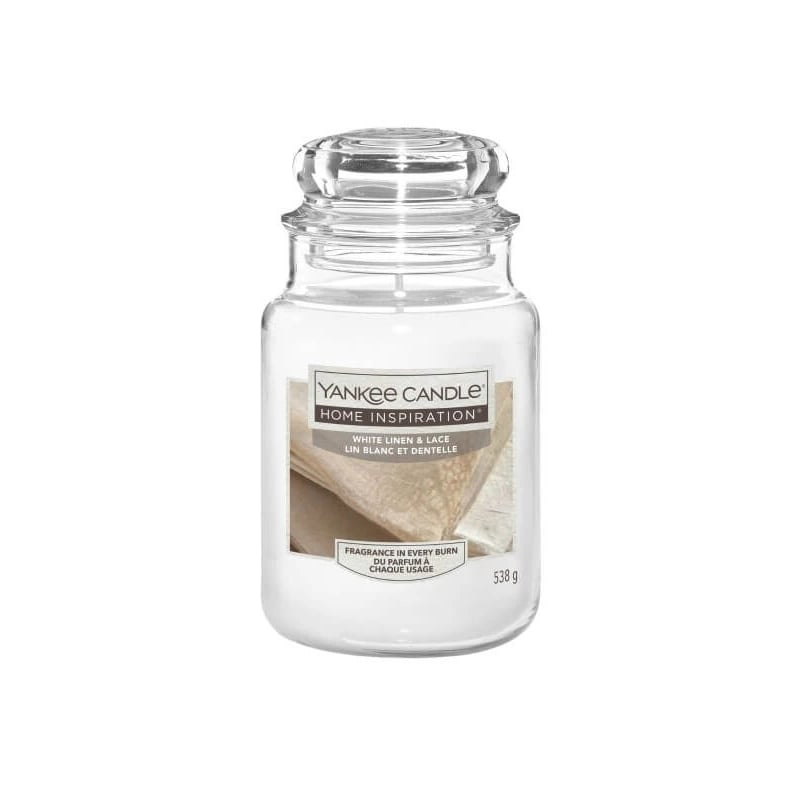 Vonná svíčka Home Inspiration velká White Linen & Lace Yankee Candle - 538 g