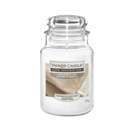 Vonná svíčka Home Inspiration velká White Linen & Lace Yankee Candle - 538 g