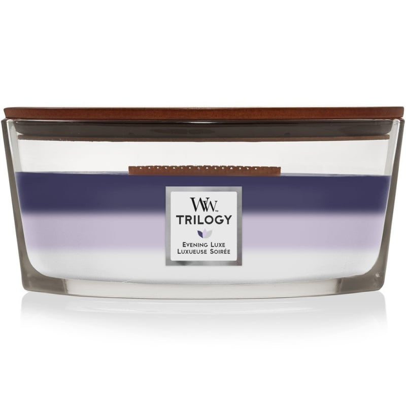 Vonná svíčka loď Trilogy Evening Luxe WoodWick - 453,6 g