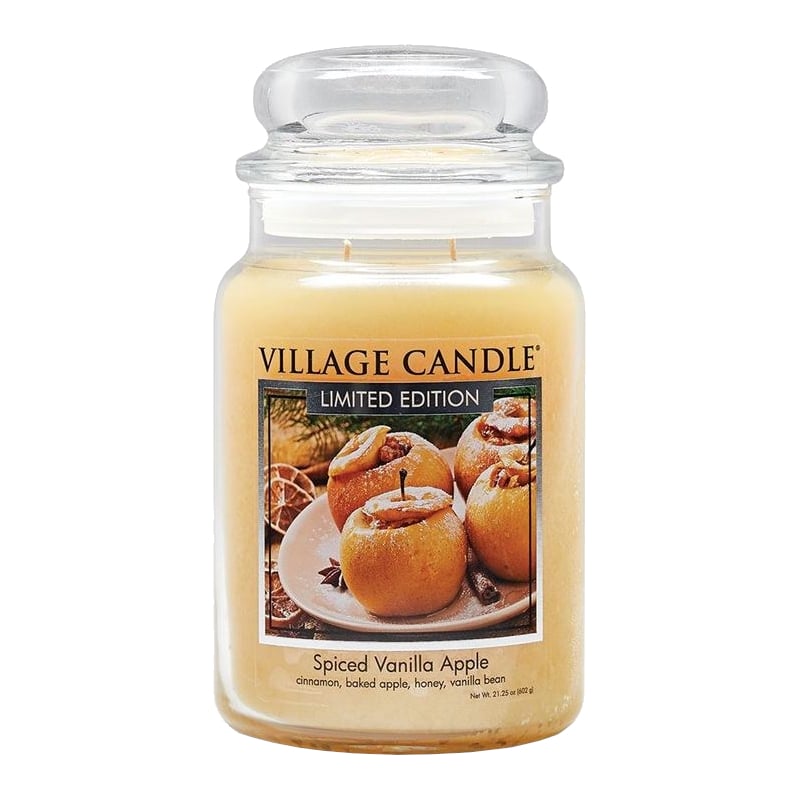 Vonná svíčka ve skle Spiced Vanilla Apple Village Candle - 602 g