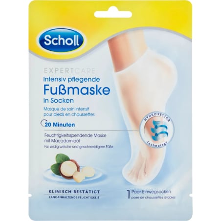 Vyživující maska na nohy s makadamovým olejem Expert Care (Foot Mask) 1 pár Scholl