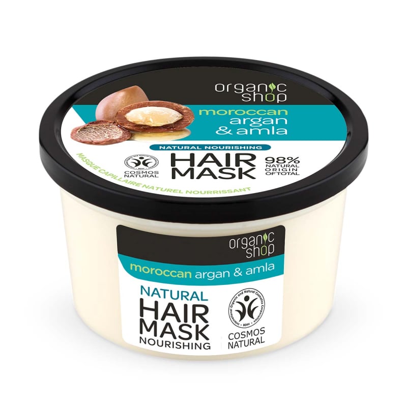 Vyživující maska na vlasy Moroccan Argan & Amla (Natural Nourishing Hair Mask) Organic Shop - 250 ml Vyživující maska na vlasy Moroccan Argan & Amla (Natural Nourishing Hair Mask) Organic Shop - 250 ml