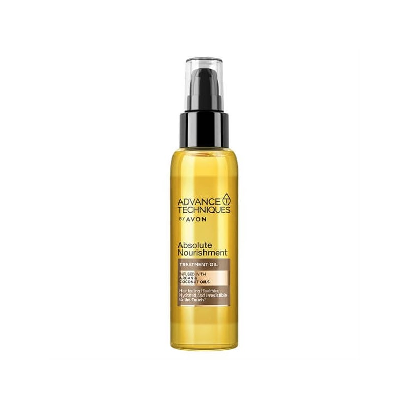 Vyživující olej na vlasy s arganovým a kokosovým olejem (Absolute Nourishment Treatment Oil) Avon - 100 ml Vyživující olej na vlasy s arganovým a kokosovým olejem (Absolute Nourishment Treatment Oil) Avon - 100 ml