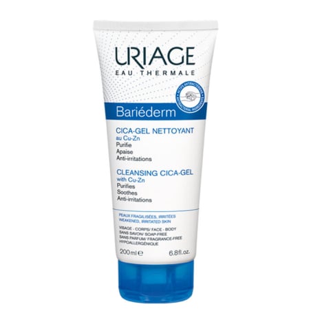 Zklidňující čisticí gel Bariederm (Cleansing Cica-Gel) Uriage - 200 ml