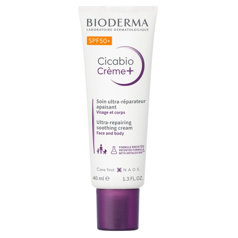 Zklidňující reparační krém SPF 50 Cicabio Crème+ (Ultra-Repairing Soothing Cream) Bioderma - 40 ml Zklidňující reparační krém SPF 50 Cicabio Crème+ (Ultra-Repairing Soothing Cream) Bioderma - 40 ml