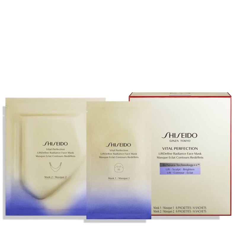 Zpevňující plátýnková maska Vital Perfection LiftDefine Radiance (Face Mask) Shiseido - 2 x 6 ks Zpevňující plátýnková maska Vital Perfection LiftDefine Radiance (Face Mask) Shiseido - 2 x 6 ks