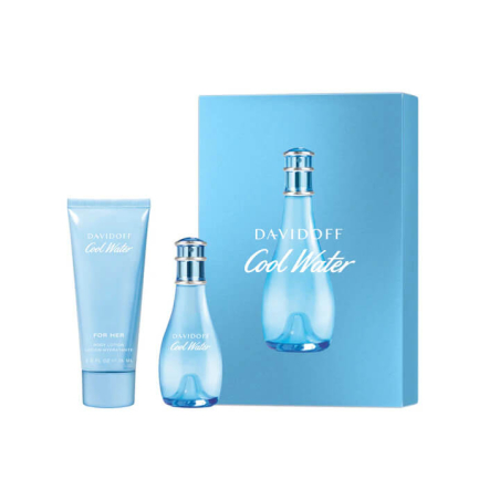 Cool Water Woman / EDT 30 ml + tělové mléko Davidoff - 75 ml