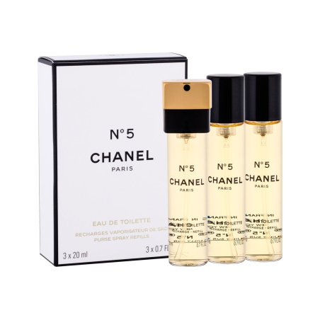 No. 5 / toaletní voda s rozprašovačem / náplň (3 x 20 ml) Chanel - 60 ml