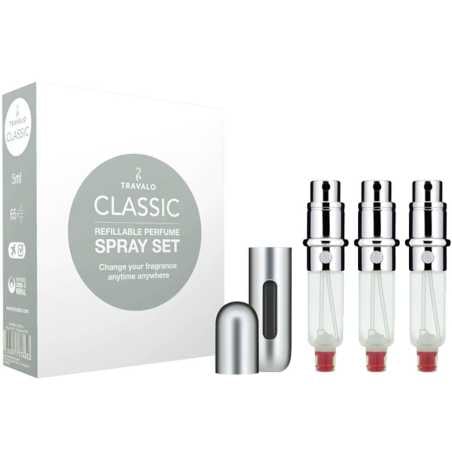 Classic HD / plnitelný flakon 3 x 5 ml (stříbrný) Travalo