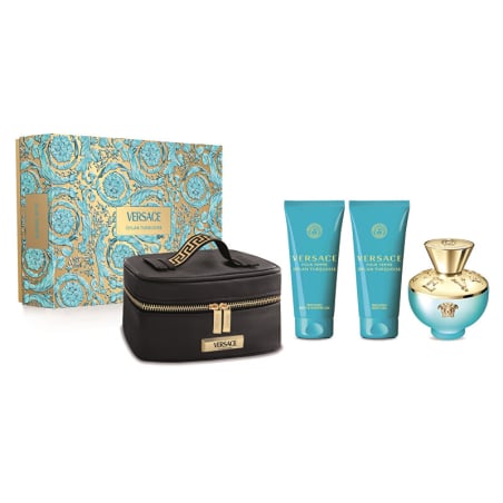 Dylan Turquoise / EDT 100 ml + parfémovaný tělový gel 100 ml + sprchový gel 100 ml + kosmetická taštička Versace
