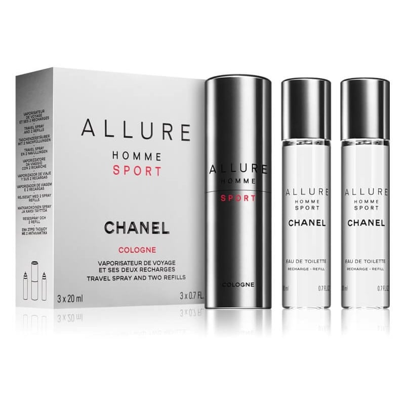 Allure Homme Sport Cologne / EDC 20 ml (plnitelný flakon) + náplň Chanel - 2 x 20 ml Allure Homme Sport Cologne / EDC 20 ml (plnitelný flakon) + náplň Chanel - 2 x 20 ml