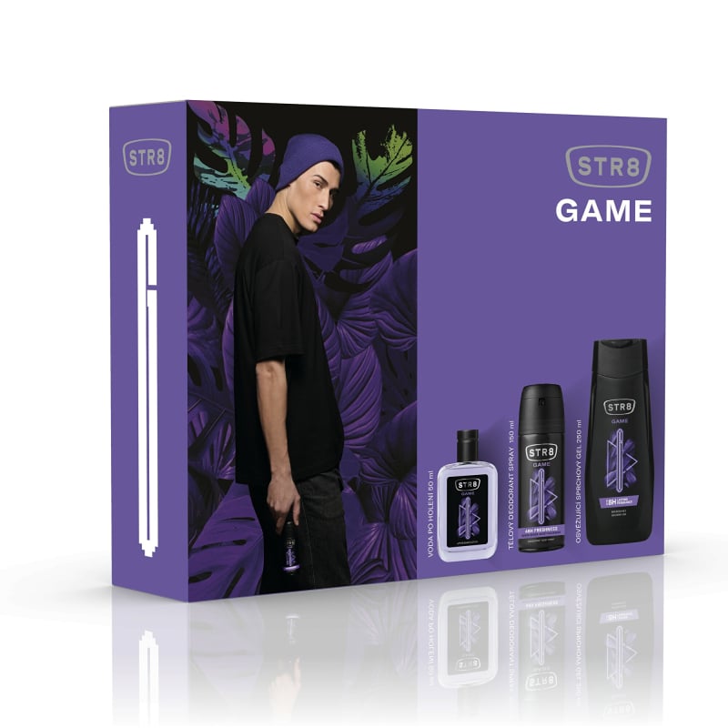 Game / voda po holení 50 ml + deodorant ve spreji 150 ml + sprchový gel STR8 - 250 ml Game / voda po holení 50 ml + deodorant ve spreji 150 ml + sprchový gel STR8 - 250 ml
