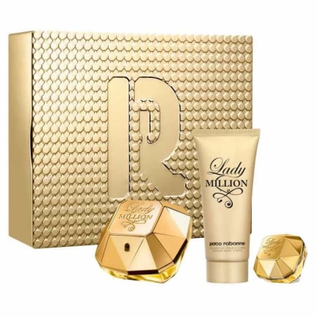 Lady Million / EDP 80 ml + tělové mléko 100 ml + EDP Rabanne - 5 ml