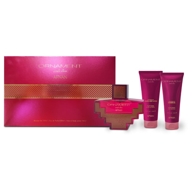 Ornament Purple / EDP + sprchový gel + tělové mléko Afnan - 100 ml Ornament Purple / EDP + sprchový gel + tělové mléko Afnan - 100 ml