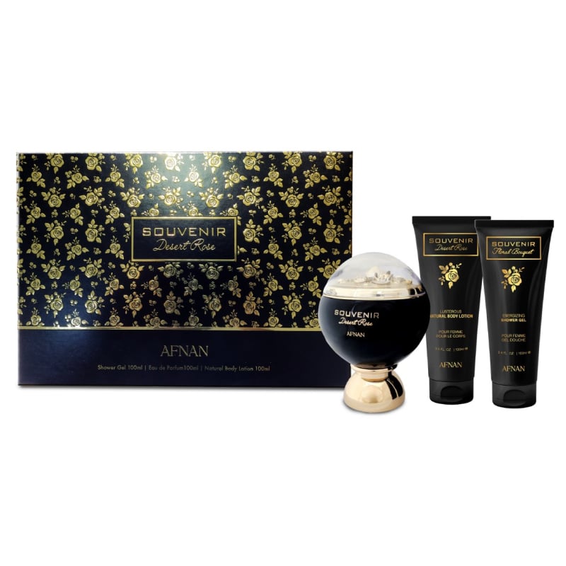 Souvenir Desert Rose / EDP + sprchový gel + tělové mléko Afnan - 100 ml Souvenir Desert Rose / EDP + sprchový gel + tělové mléko Afnan - 100 ml