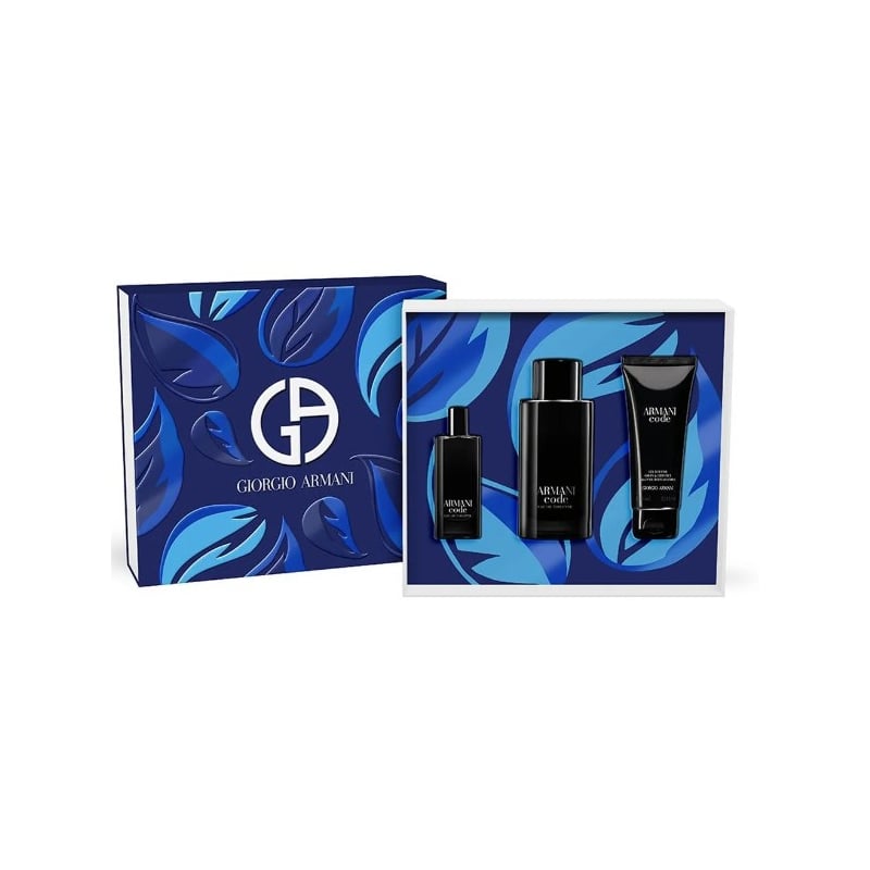 Code For Men (2023) / EDT (plnitelná) 125 ml + sprchový gel 75 ml + EDT Giorgio Armani - 15 ml Code For Men (2023) / EDT (plnitelná) 125 ml + sprchový gel 75 ml + EDT Giorgio Armani - 15 ml