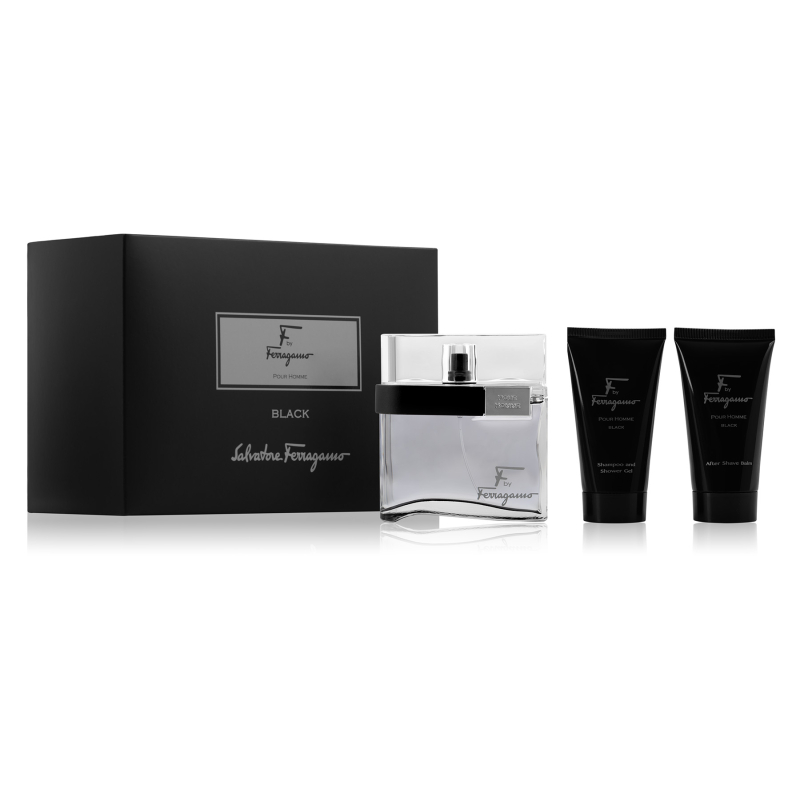 F By Ferragamo Black / EDT 100 ml + sprchový gel + balzám po holení Salvatore Ferragamo - 75 ml F By Ferragamo Black / EDT 100 ml + sprchový gel + balzám po holení Salvatore Ferragamo - 75 ml