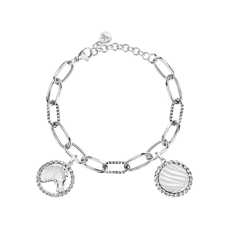 Ocelový náramek s přívěskem zebra Madagaskar SATF08 Morellato Ocelový náramek s přívěskem zebra Madagaskar SATF08 Morellato