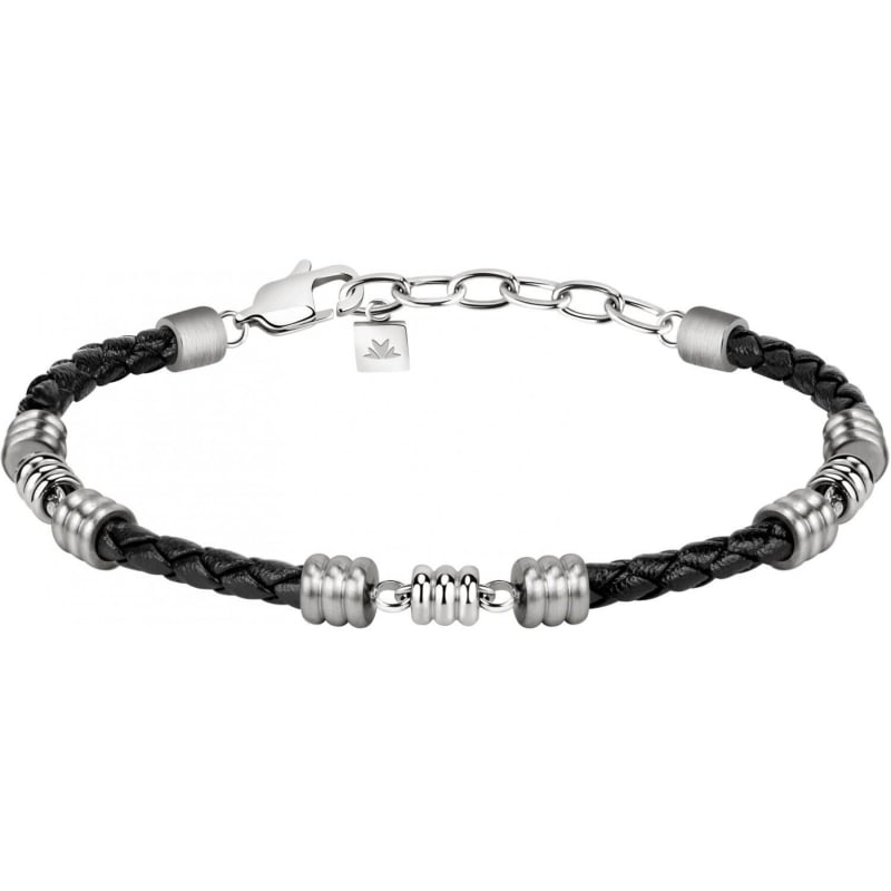 Černý kožený náramek Cross SKR55 Morellato Černý kožený náramek Cross SKR55 Morellato