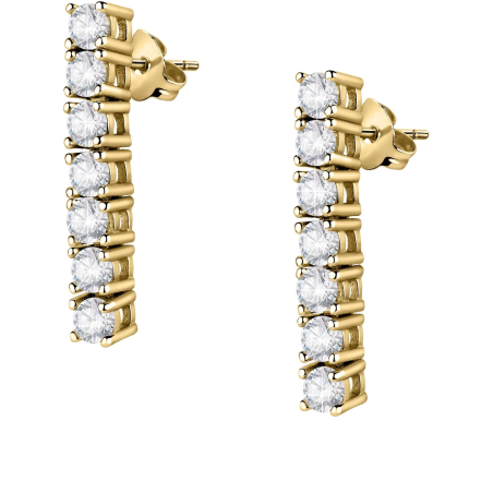 Minimalistické náušnice s čirými zirkony Scintille SAQF08 Morellato