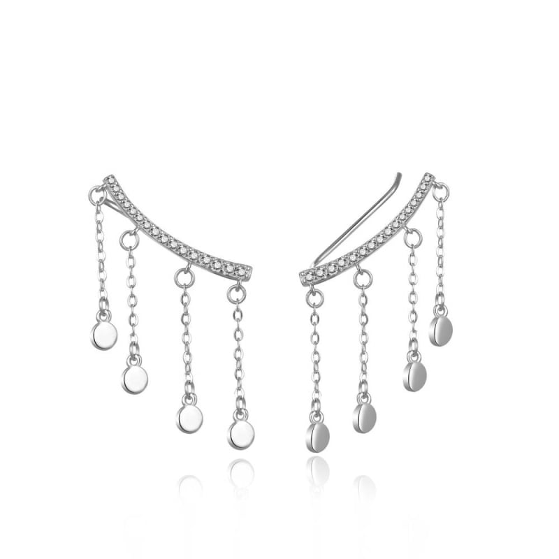 Módní podélné náušnice s řetízky E0003081 Moiss Módní podélné náušnice s řetízky E0003081 Moiss