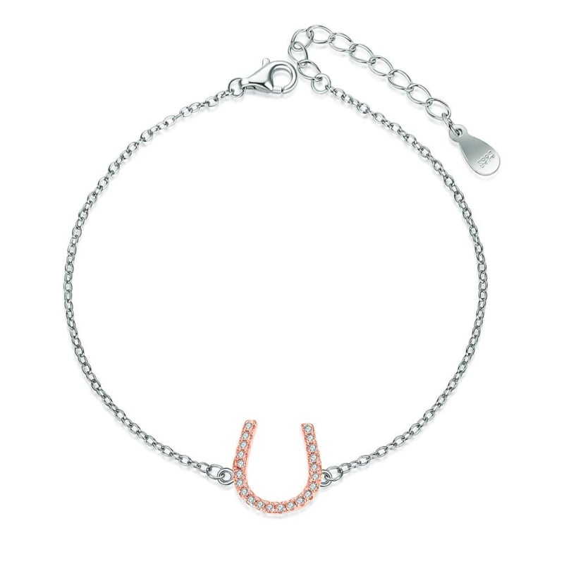 Módní stříbrný bicolor náramek Podkova B0000561 Moiss Módní stříbrný bicolor náramek Podkova B0000561 Moiss