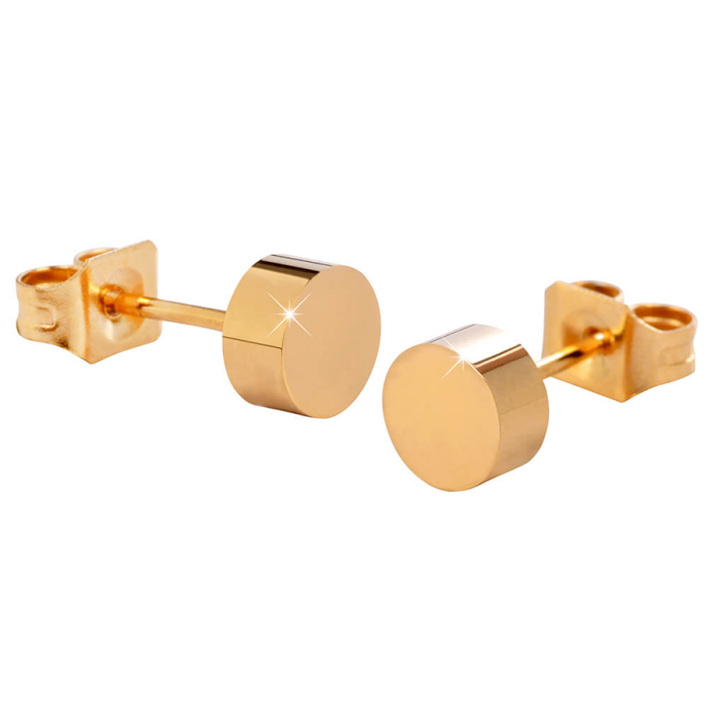 Pozlacené ocelové náušnice pecky KE-005 Troli Pozlacené ocelové náušnice pecky KE-005 Troli