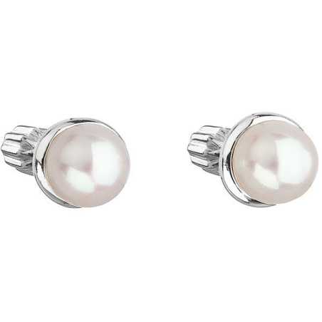 Stříbrné náušnice s perlou Pavona 21003.1 Evolution Group
