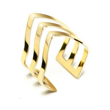 Trojitý pozlacený prsten z oceli Troli