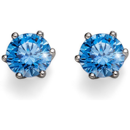 Stříbrné náušnice s modrými krystaly Morning Brilliance Medium 62066 BLU Oliver Weber