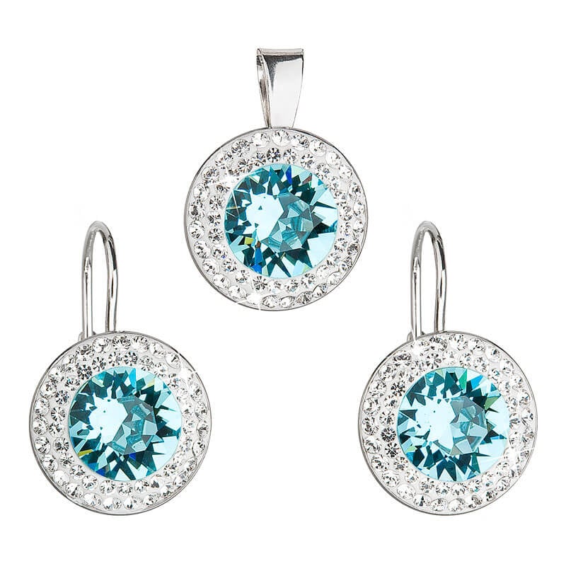 Sada á la Kate Middleton 39107.3 light turquoise (náušnice, přívěsek) Evolution Group