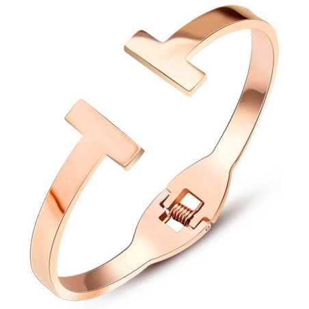 Luxusní růžově pozlacený náramek pro ženy Troli